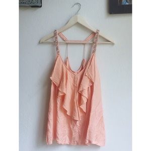 SOLD Peach Silk Top